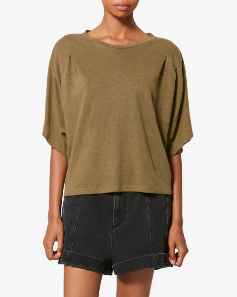 Tee Shirt Kyanza - Femme - Foncé Kaki - Taille XL - Marant Étoile