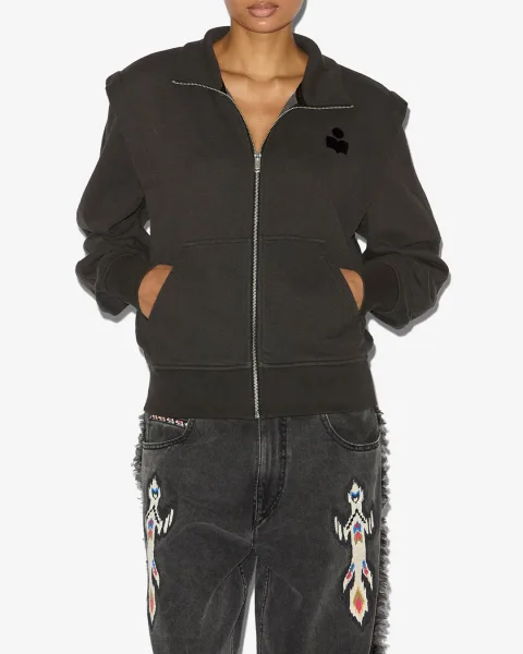 Sweatshirt Madilia - Femme - Noir Délavé - Taille 42 - Marant Étoile