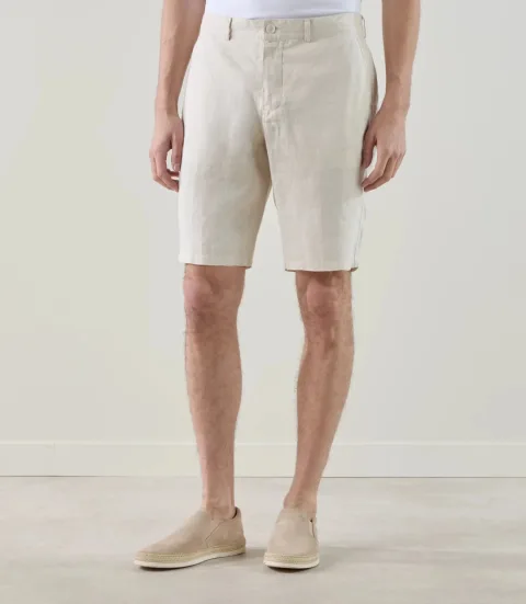 IZAC - Bermuda 100% lin naturel