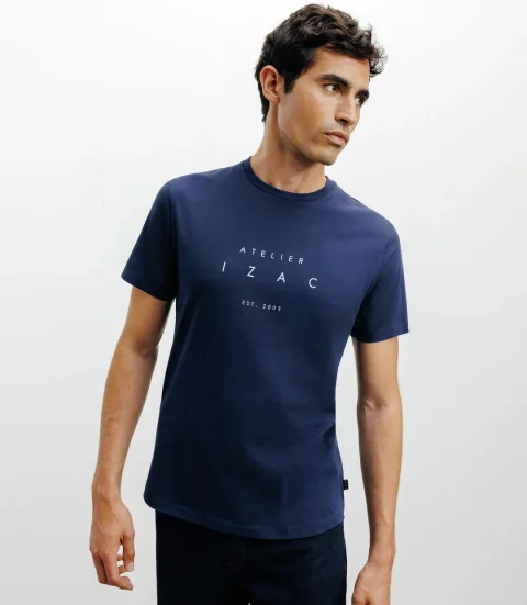 IZAC - T-shirt print bleu