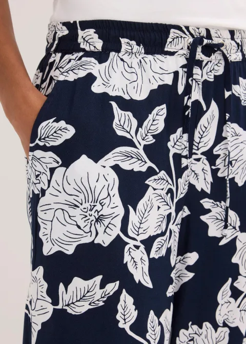 Pantalon palazzo en viscose fluide