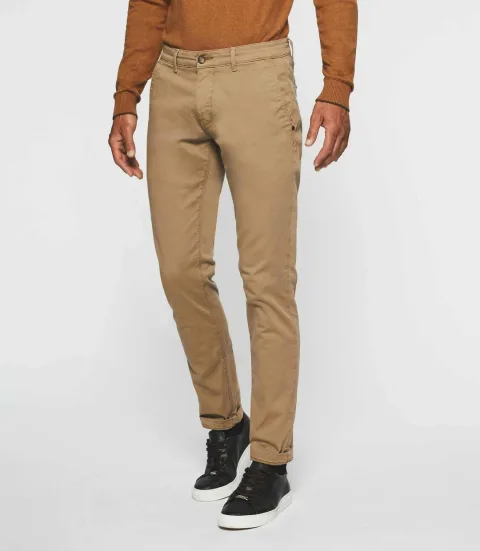 IZAC - Pantalon chino slim beige VALOR