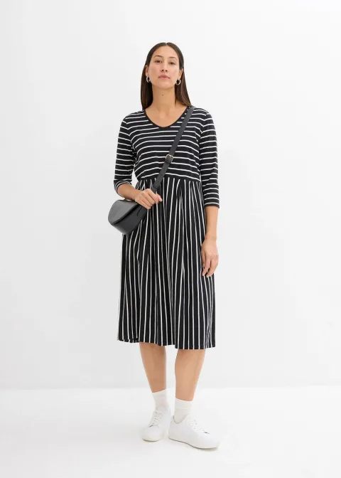 Robe midi en jersey coton