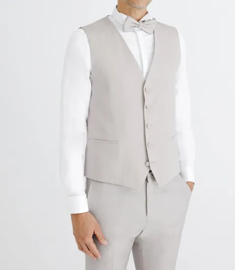 IZAC - Gilet de costume cérémonie gris