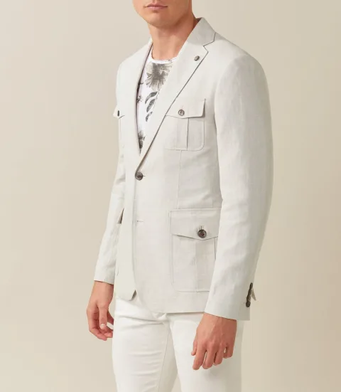 IZAC - Veste casual écru ''Edifice''