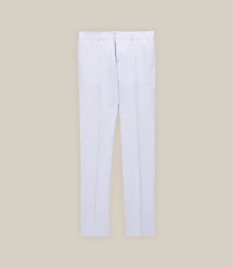 IZAC - Pantalon ville 100% lin gris