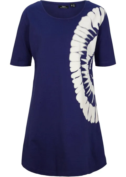 T-shirt oversize avec effet batik en coton