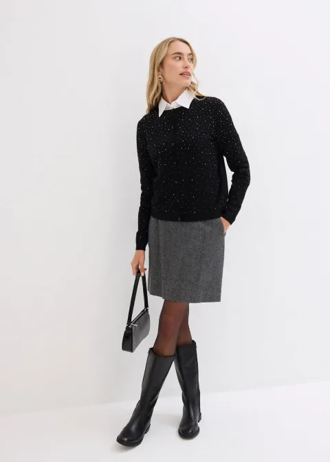 Gilet en maille avec strass