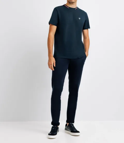 IZAC - T-shirt col teddy marine