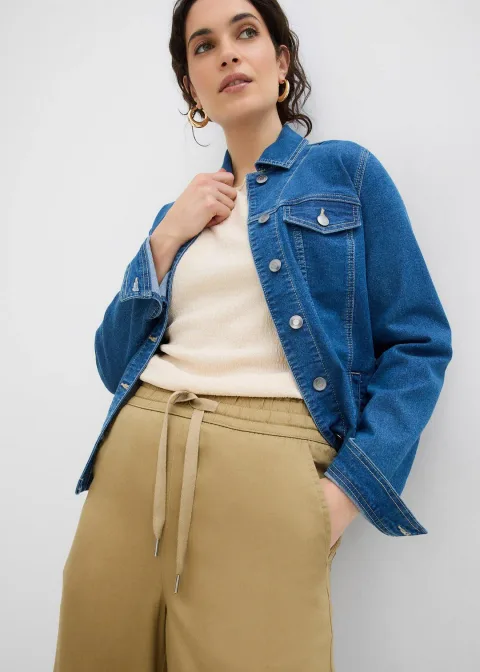 Pantalon 7/8 en Lyocell à taille élastiquée