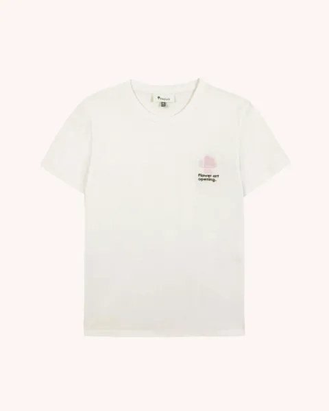 T-shirt écru flower art coton - ARCY