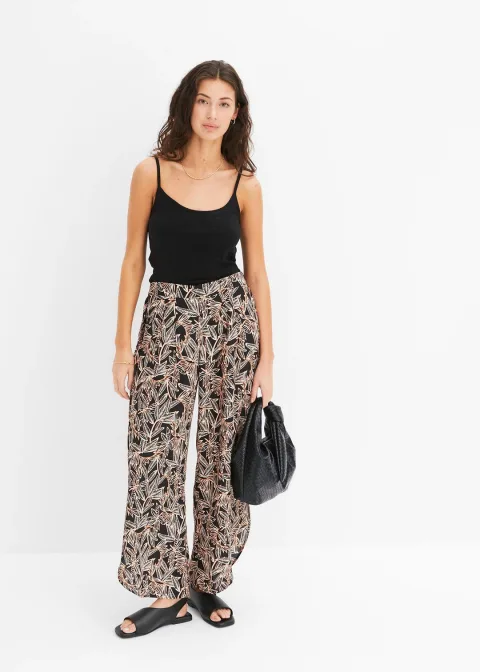 Pantalon palazzo fendu en bas