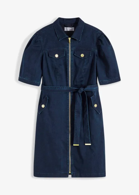 Robe en jean avec fermeture zippée