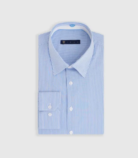 IZAC - Chemise à rayures bleu ''Max''