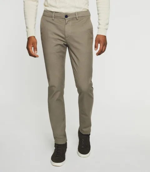 IZAC - Pantalon chino taupe VINTAGE