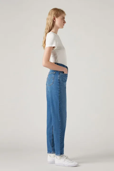 Levi's Jean Mom Taille Haute - Femme - Bleu / Light Indigo Worn In - 32X29