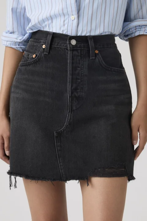 Levi's Jupe Déstructurée - Femme - Bleu / Free Lunch - 32