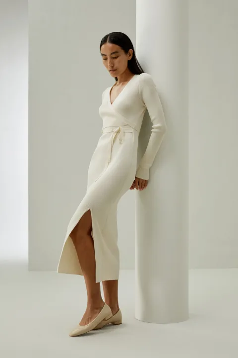 LILYSILK Robe En Soie Chic Coupe Ajustée Soie De Mûrier De Haute Qualité Mettent En Valeur Votre Taille Modèle De Base Blanc S