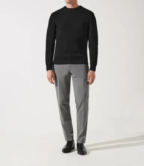 IZAC - Pull col rond noir