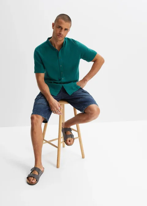 Chemise manches courtes en gaze de coton