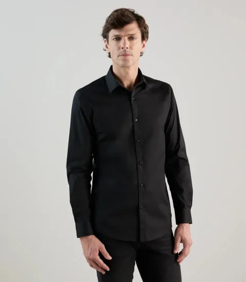 IZAC - Chemise ville avec coudières noire
