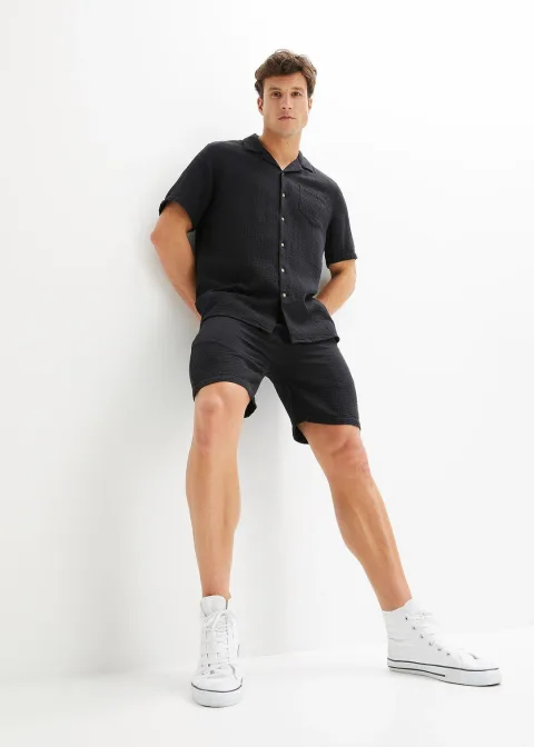 Chemise manches courtes en gaze 100% coton