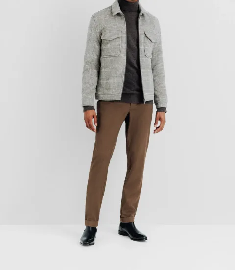 IZAC - Blouson en laine gris