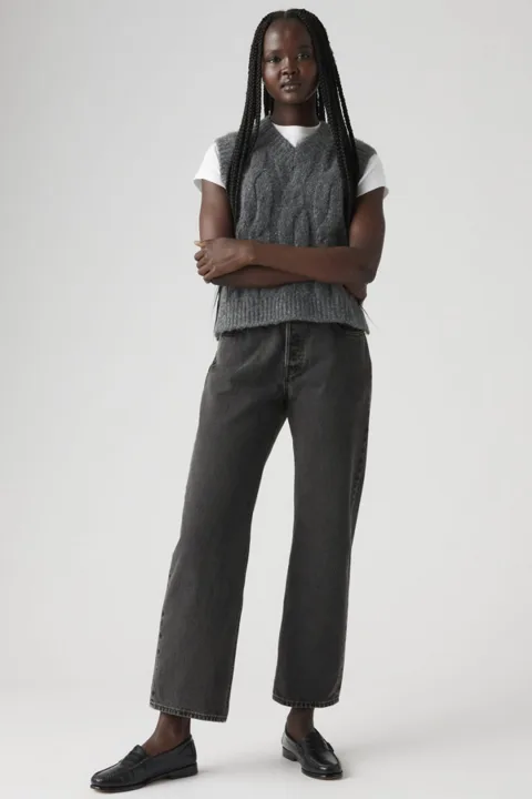 Levi's Jean 501 90 Cheville - Femme - Noir / Smooth Operator - 33X29