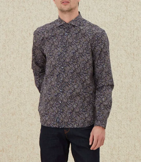 IZAC - Chemise casual marron ''Martin''