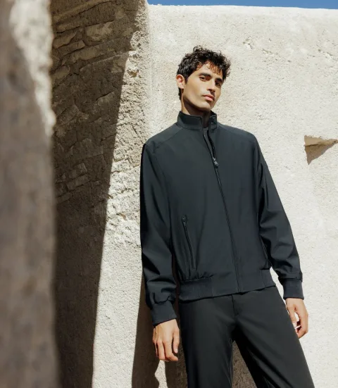IZAC - Blouson col montant noir