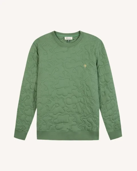 Sweat col rond vert sapin - BUSSY