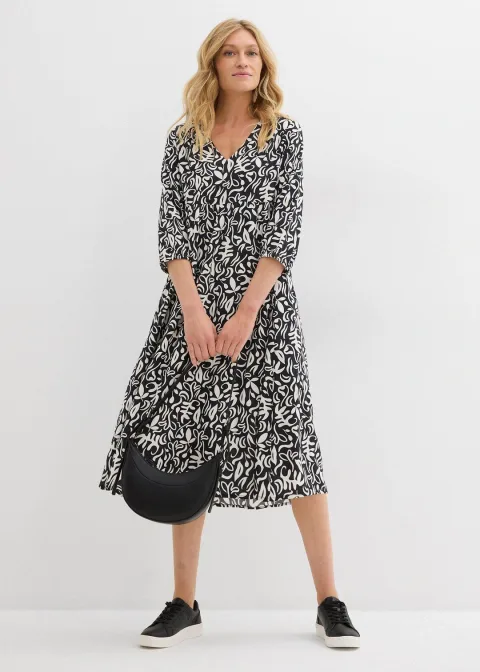 Robe midi en viscose fluide