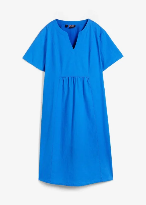 Robe-tunique à poches en lin et coton