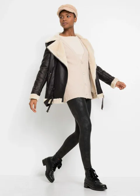 Legging thermique enduit