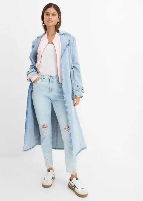 Jean Mom taille haute avec effets destroy