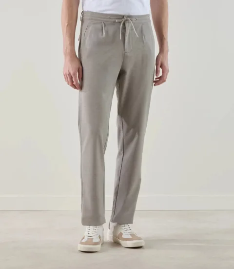 IZAC - Pantalon casual en maille beige
