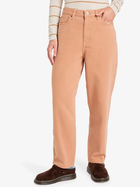 Baggy Carrot Color - Jean coupe carotte ample pour Femme Marron