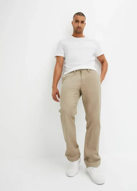 Pantalon chino regular, droit