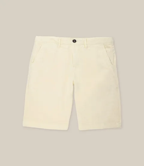 IZAC - Bermuda coton stretch jaune