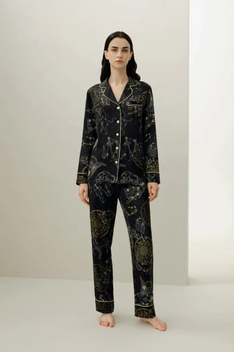 LILYSILK Ensemble Pyjama En Soie Vierge Pure Soie Vierge Xl