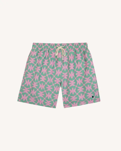 Short de bain vert clair et rose - MIMIZAN