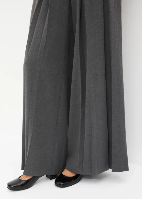 Pantalon de tailleur fluide en viscose mélangée