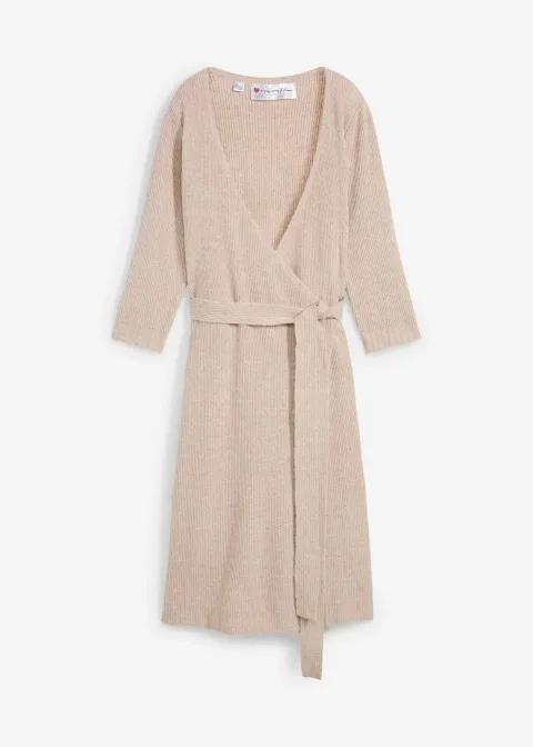 Robe de grossesse/d’allaitement en maille ultra douce à manches 3/4