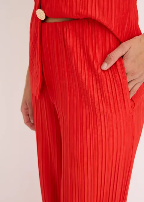 Pantalon en jersey plissé