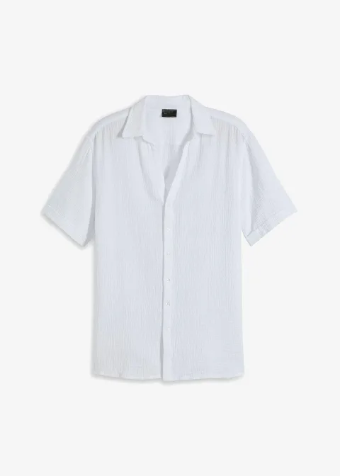 Chemise manches courtes en mousseline