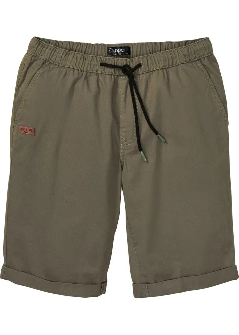 Bermuda 100% coton à taille élastiquée, regular