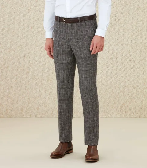 IZAC - Pantalon Prince de Galles beige ''Nempreinte''