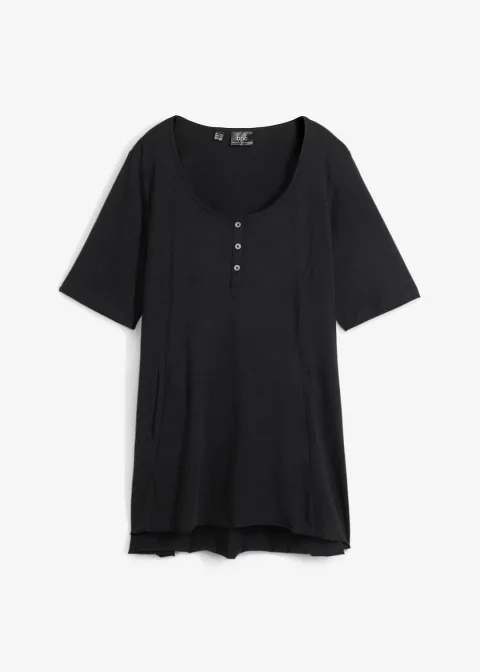 T-shirt long avec volant