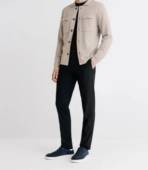 IZAC - Pull en laine mérinos beige