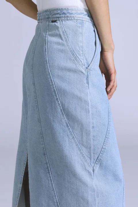 Levi's Jupe Avec Surpiqûres - Femme - Bleu / Blue Radiant Wash - XS